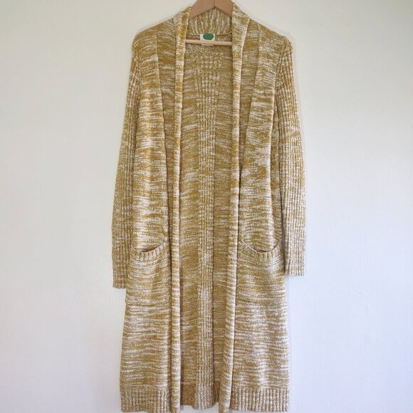 Anthropologie Abigail Boho Long Cardigan Patch Pockets Cabincore Praire Small - Picture 4 of 11